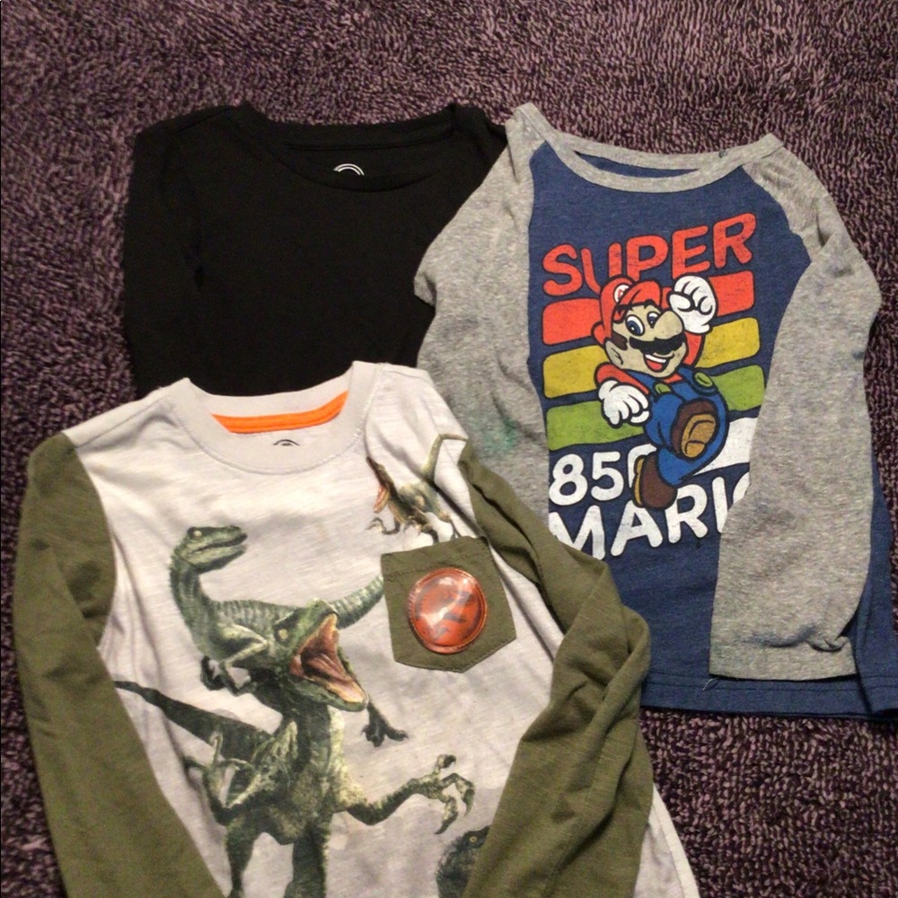 3 Boys long sleeve shirts